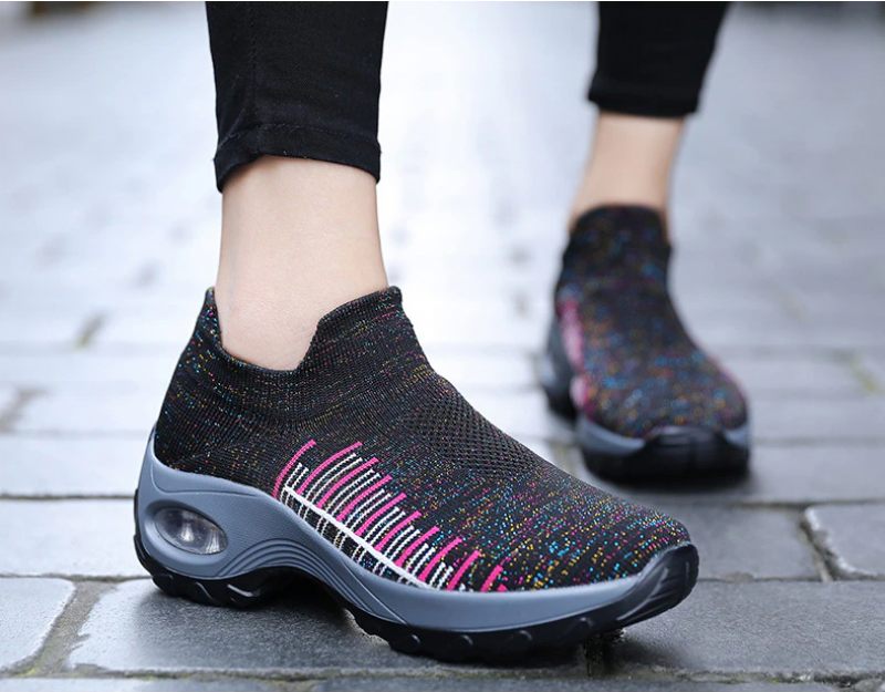 Mandy Dam Sneaker Walking Slip-on - Svart