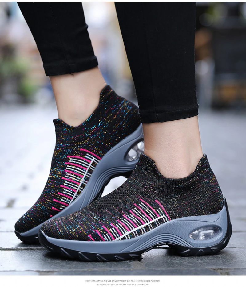 Mandy Dam Sneaker Walking Slip-on - Svart