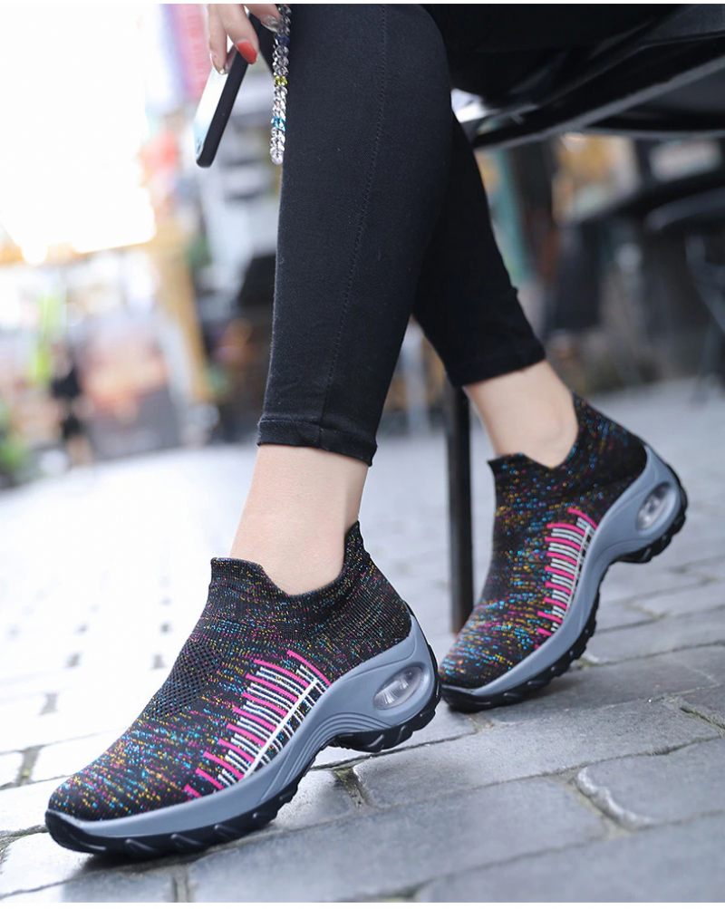 Mandy Dam Sneaker Walking Slip-on - Svart