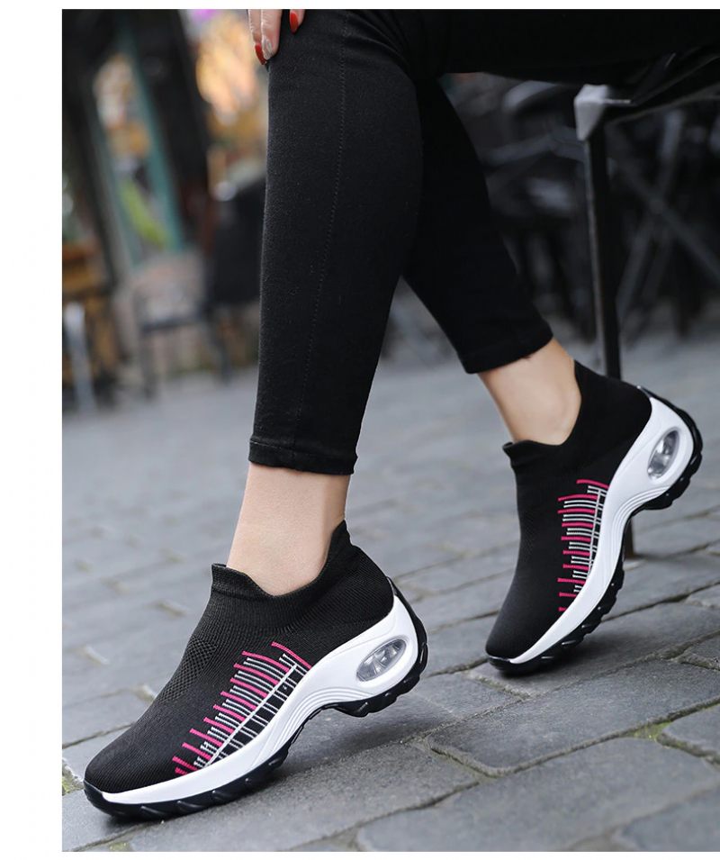 Mandy Dam Sneaker Walking Slip-on - Svart