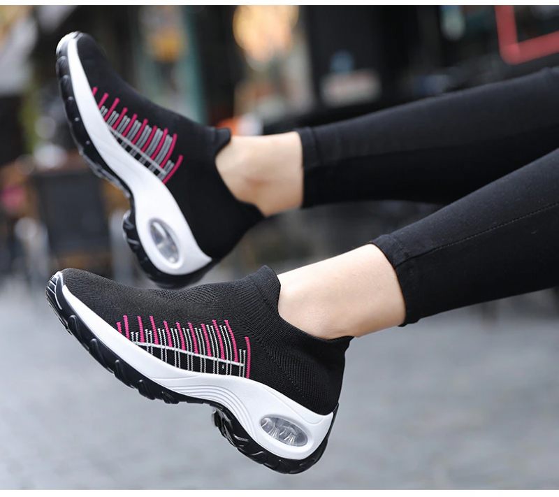 Mandy Dam Sneaker Walking Slip-on - Svart