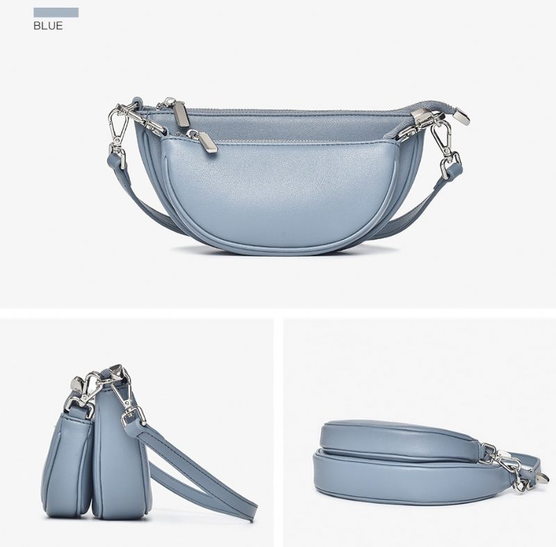 Marc Crossbody-handväska I Läder För Kvinnor - Blå