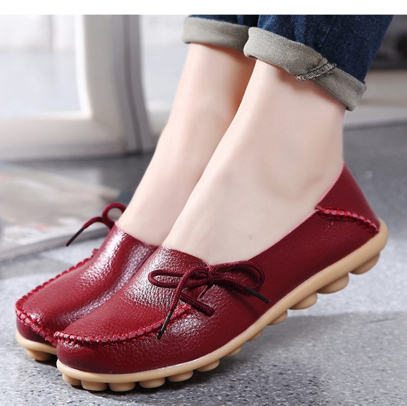 Marcela Dam Loafer Platta Skor - Röd