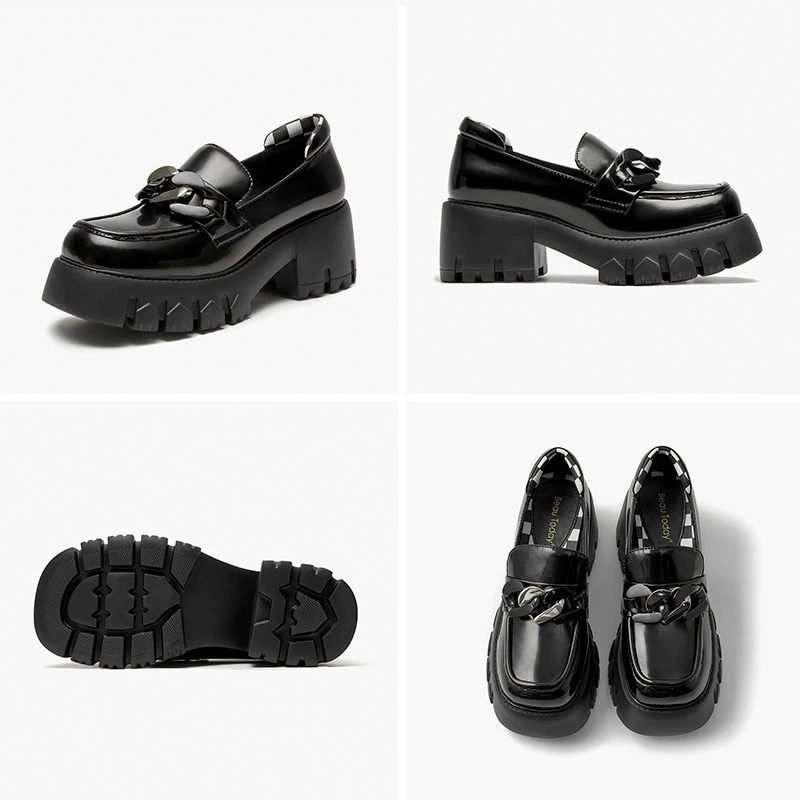 March Kedja Loafer Skor För Kvinnor - Aprikos