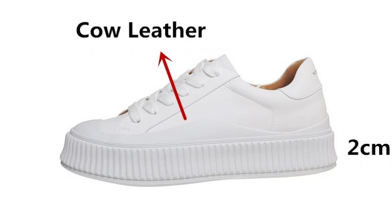 Mardin Flat Läder Platform Black Sneaker För Kvinnor - Svart