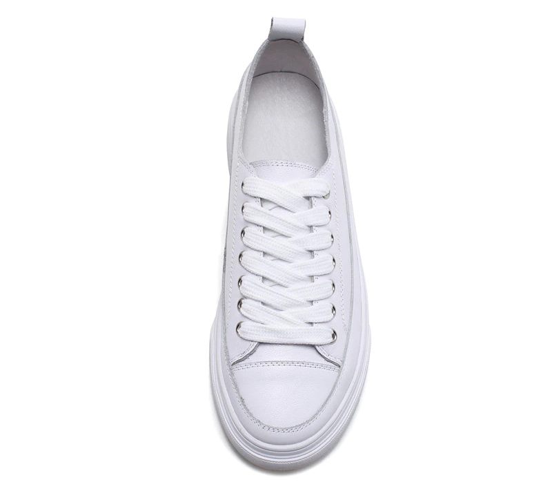 Mardin Sneaker I Platt Läder För Kvinnor - Vit