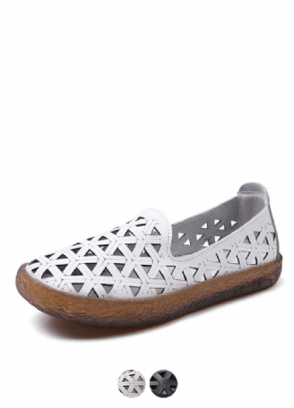 Margarita Läder Andas Flat Loafer Skor För Kvinnor