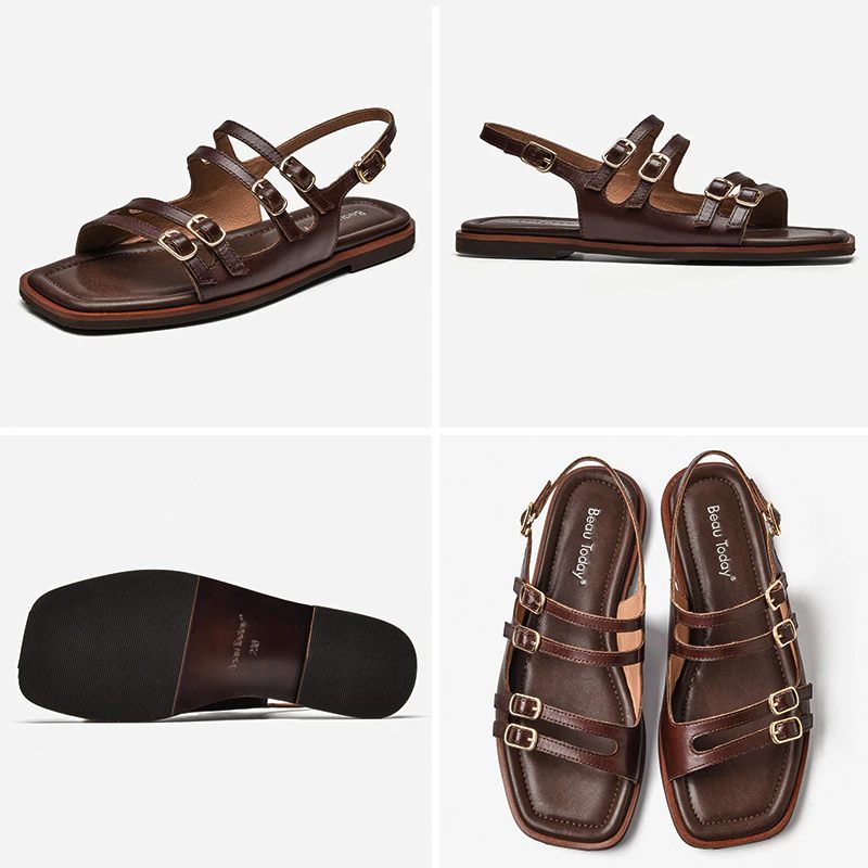 Margarita Platt Sandal För Kvinnor - Brun