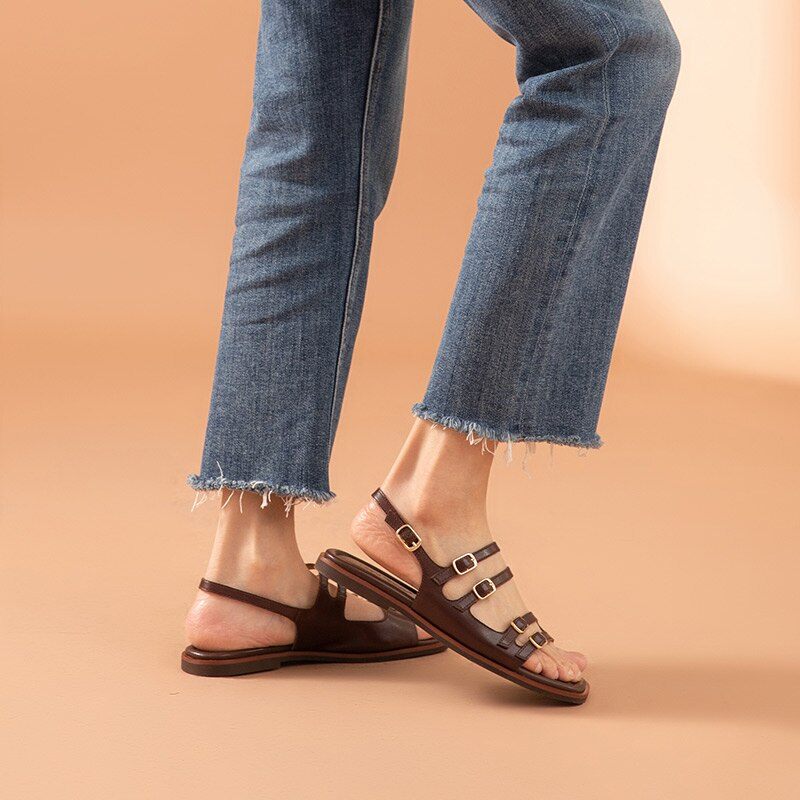 Margarita Platt Sandal För Kvinnor - Brun