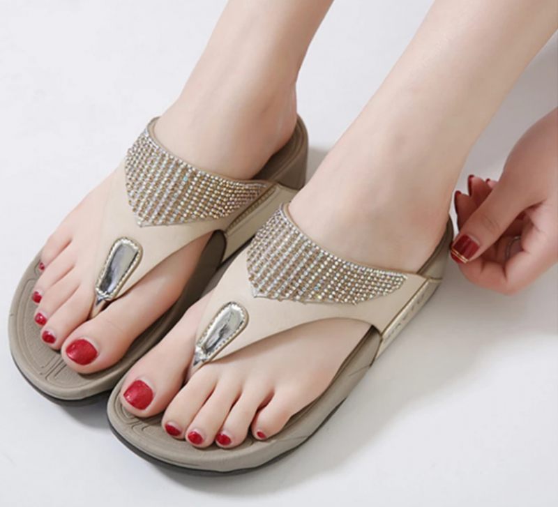 Mariola Damtofflor Flat Summer - Kaki