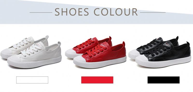 Marley Flat Sneaker I Läder För Kvinnor - Röd