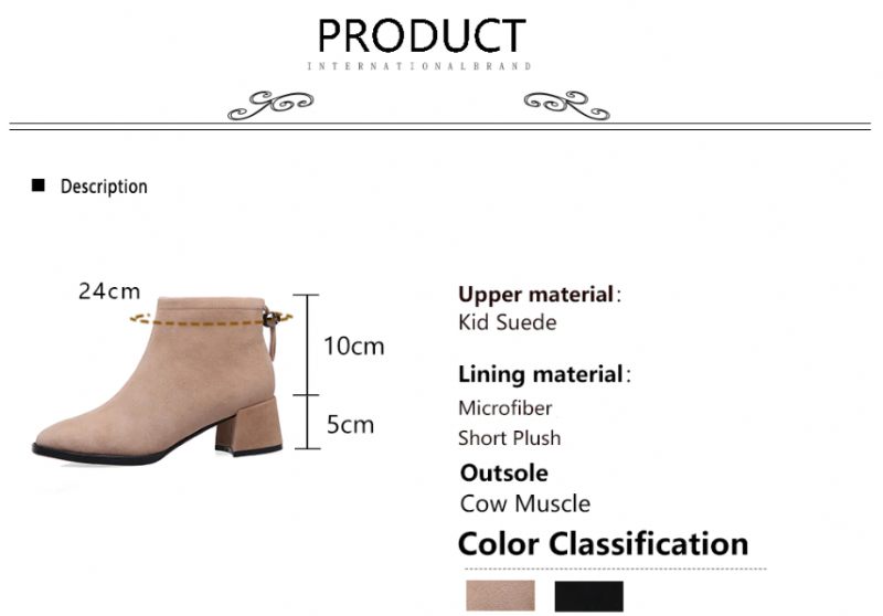 Marliee Booties Ankellängd - Aprikos kort plysch