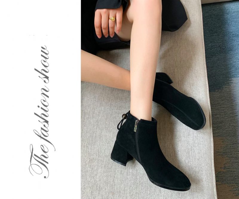 Marliee Booties Ankellängd - Aprikos kort plysch