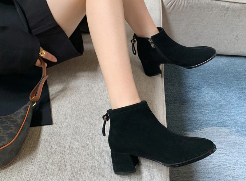 Marliee Booties Ankellängd - Aprikos kort plysch