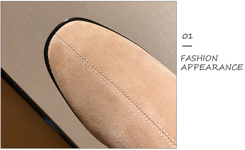 Marliee Booties Ankellängd - Aprikos kort plysch