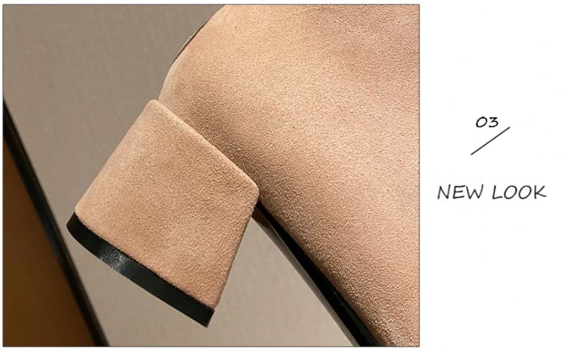 Marliee Booties Ankellängd - Aprikos kort plysch