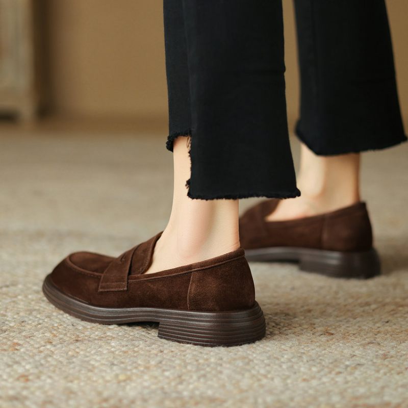 Martinez Loafers I Mocka För Kvinnor - Brun