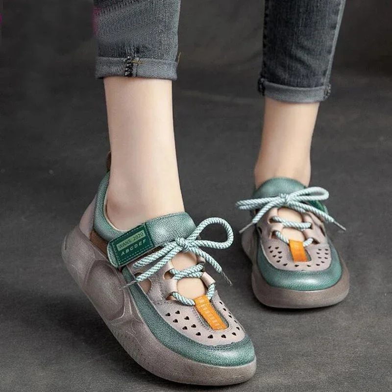 Matilde Sneakers Med Krok För Kvinnor - Grön