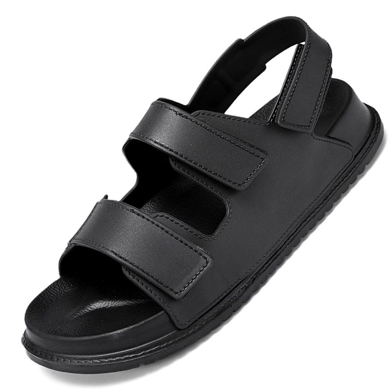 Matt Sandal För Herrmode - Svart