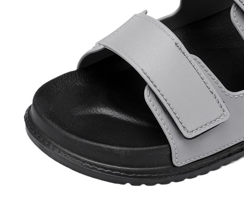 Matt Sandal För Herrmode - Svart