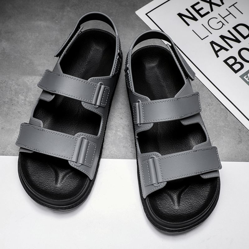 Matt Sandal För Herrmode - Svart