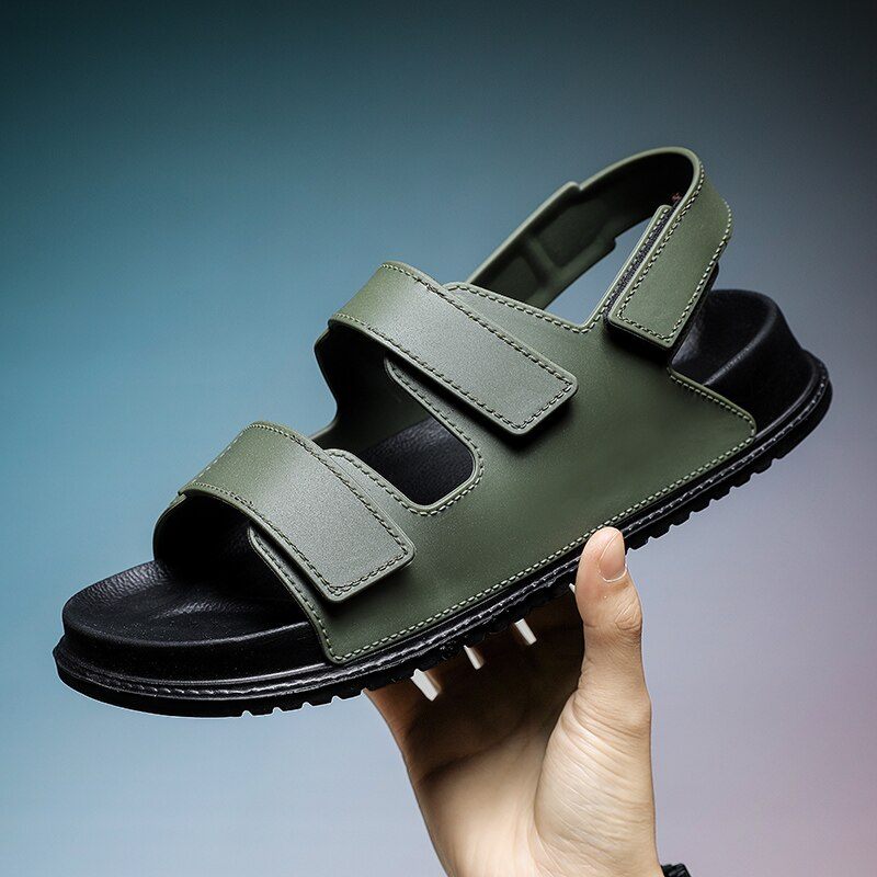Matt Sandal För Herrmode - Svart