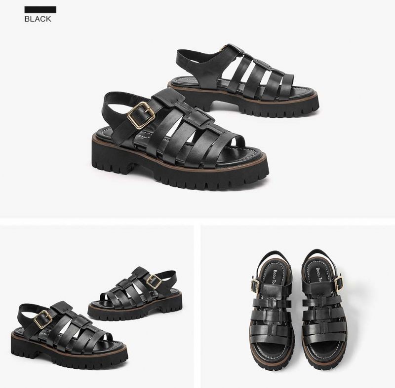 Maty Lädersandal För Kvinnor - Brun