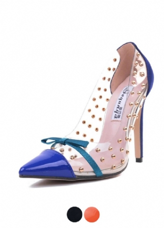 Maya Dam Nit Dubbade Transparent Pumps Skor