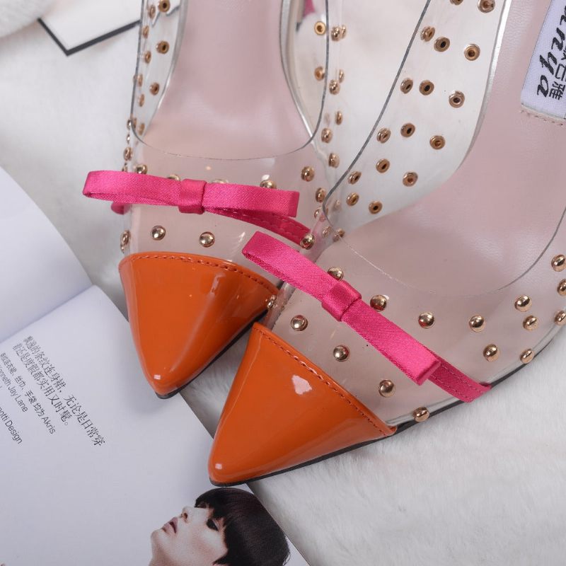 Maya Dam Nit Dubbade Transparent Pumps Skor - Blå