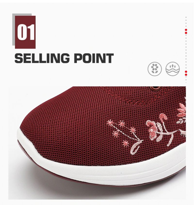 Mehdi Sneaker Dam Bekväma Andas Platta Snörningsskor - Rosa