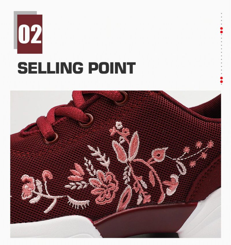 Mehdi Sneaker Dam Bekväma Andas Platta Snörningsskor - Rosa