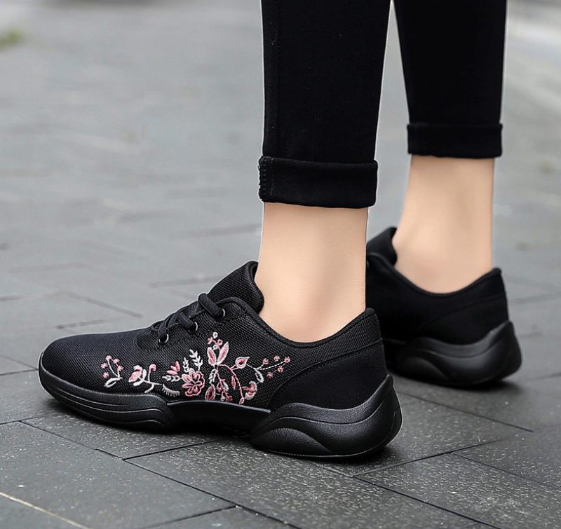 Mehdi Sneaker Dam Bekväma Andas Platta Snörningsskor - Rosa