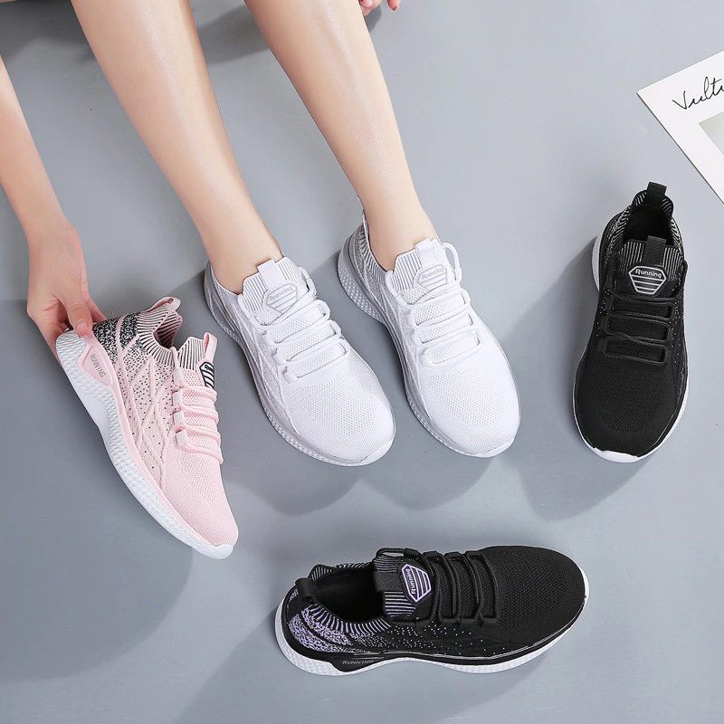 Melgen Dam Sneaker Bekväm Snörning - Rosa