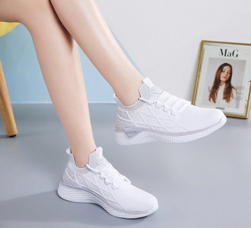 Melgen Dam Sneaker Bekväm Snörning - Rosa