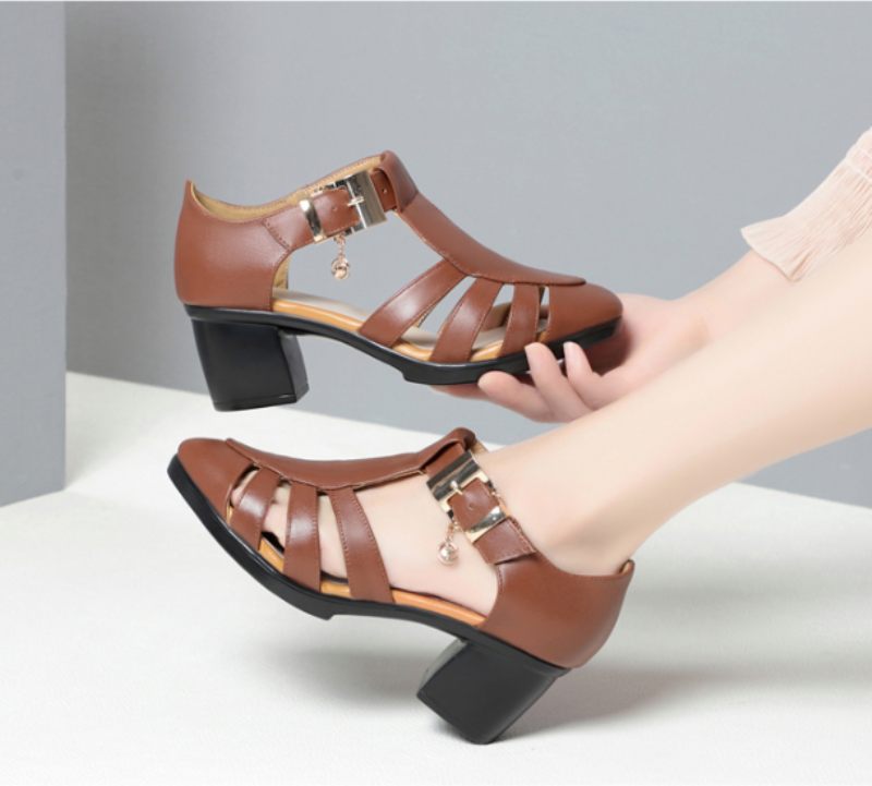 Melvy Damklacksandal - Brun