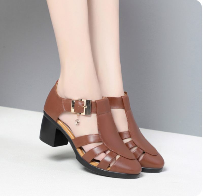 Melvy Damklacksandal - Brun