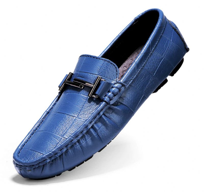 Methan Loafers Klänning Skor För Män - Blå