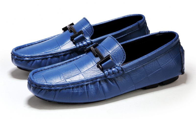 Methan Loafers Klänning Skor För Män - Blå
