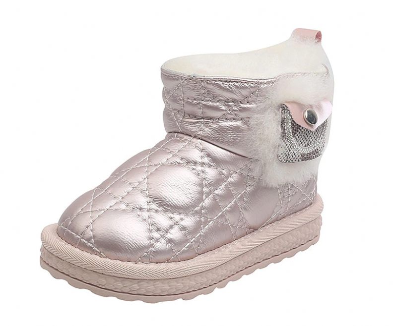 Mia Flickors Snöstövlar - Rosa päls
