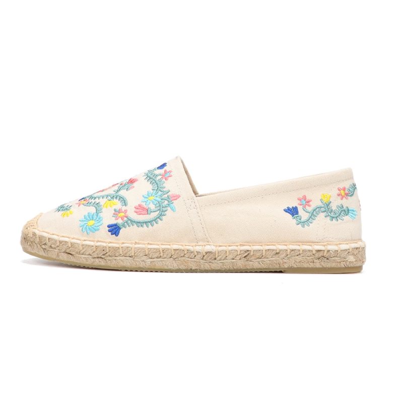 Mila Slip On Flats Espadrilles För Kvinnor - Beige