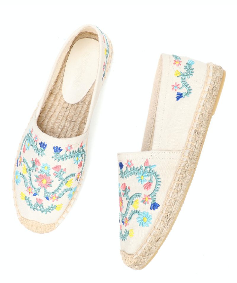 Mila Slip On Flats Espadrilles För Kvinnor - Beige
