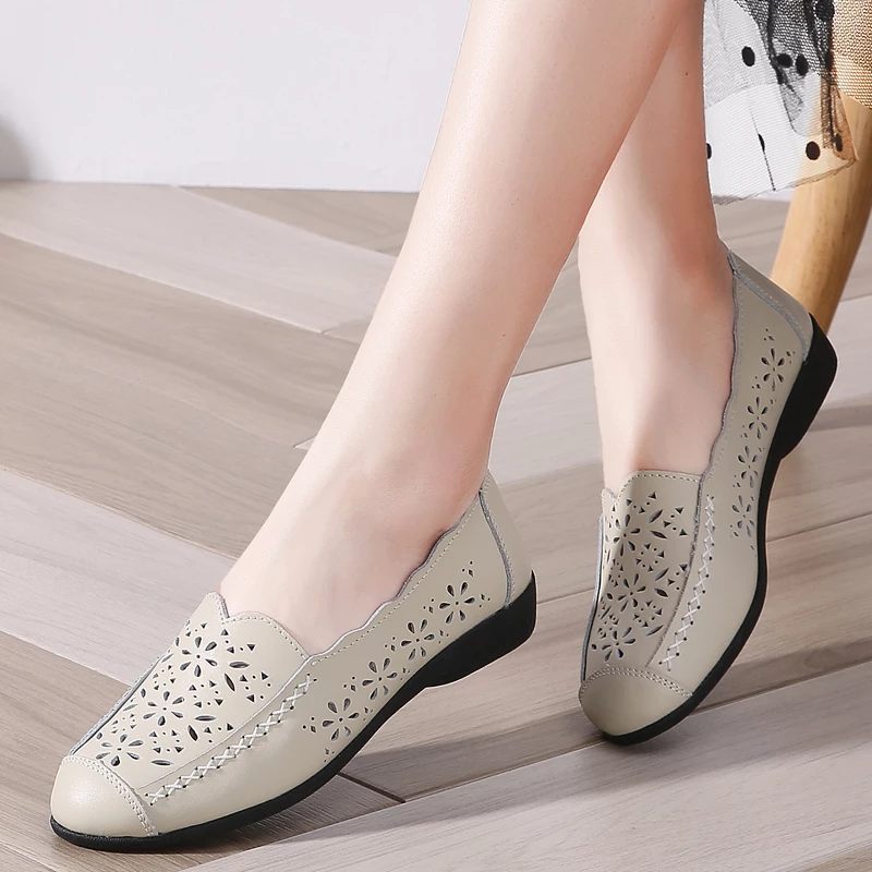 Mildre Dam Loafer Skor - Beige