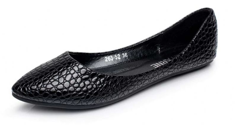 Modesta Flat Casual Läderskor För Kvinnor - Svart