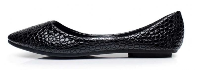 Modesta Flat Casual Läderskor För Kvinnor - Svart