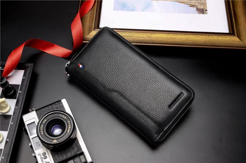 Moraes Läder Clutch Plånböcker För Män - Svart