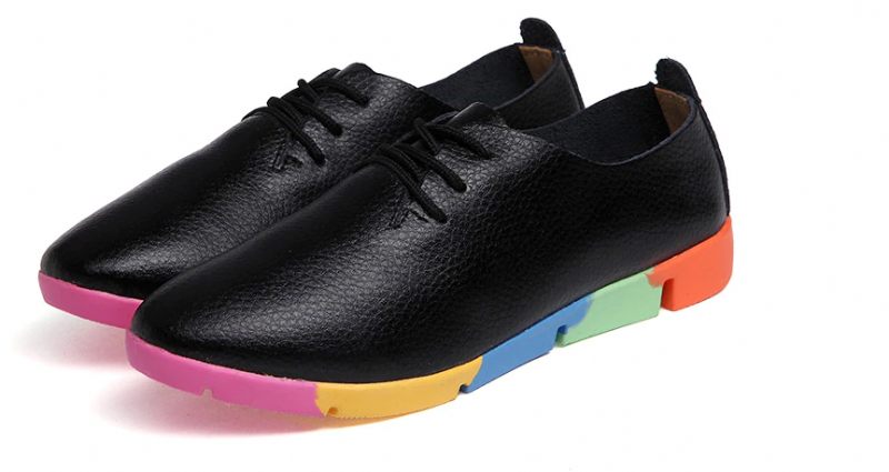 Morelti Damsnörning Casual Flat Loafer Skor - Svart