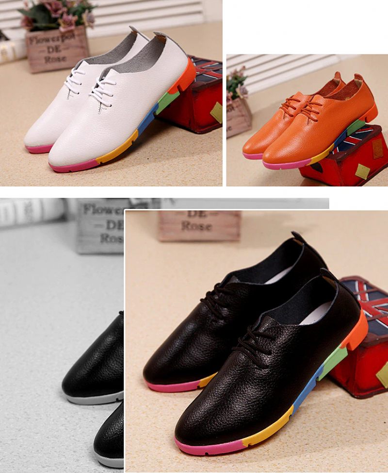Morelti Damsnörning Casual Flat Loafer Skor - Svart