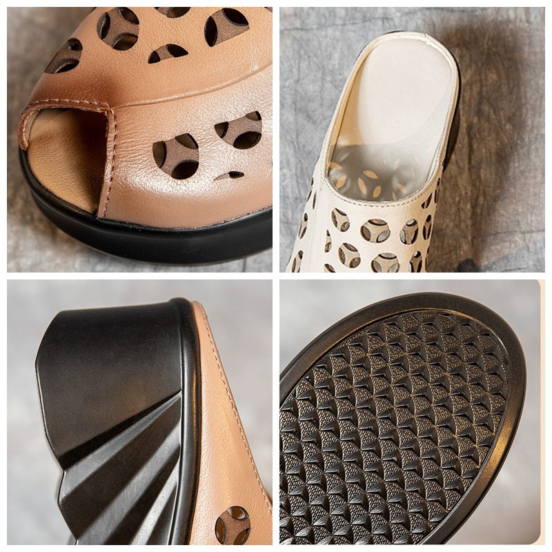Nahir Peep Toe Kilsandaler För Kvinnor - Beige