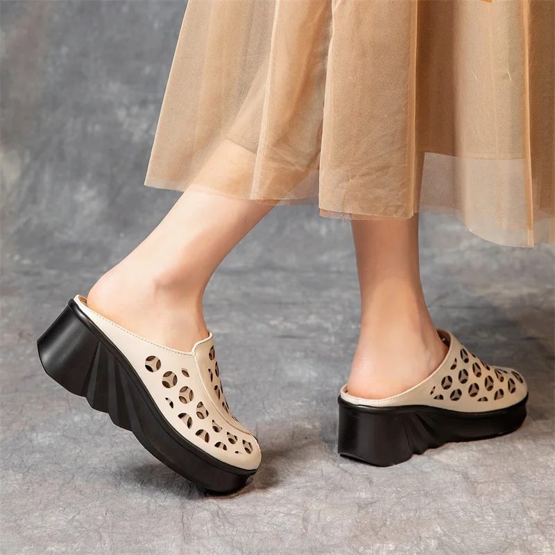 Nahir Peep Toe Kilsandaler För Kvinnor - Beige