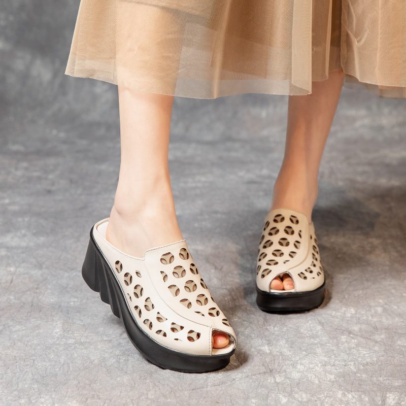 Nahir Peep Toe Kilsandaler För Kvinnor - Beige